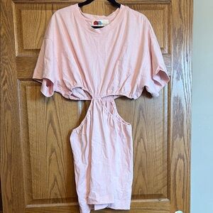 Free People Pink Cut-Out Dress